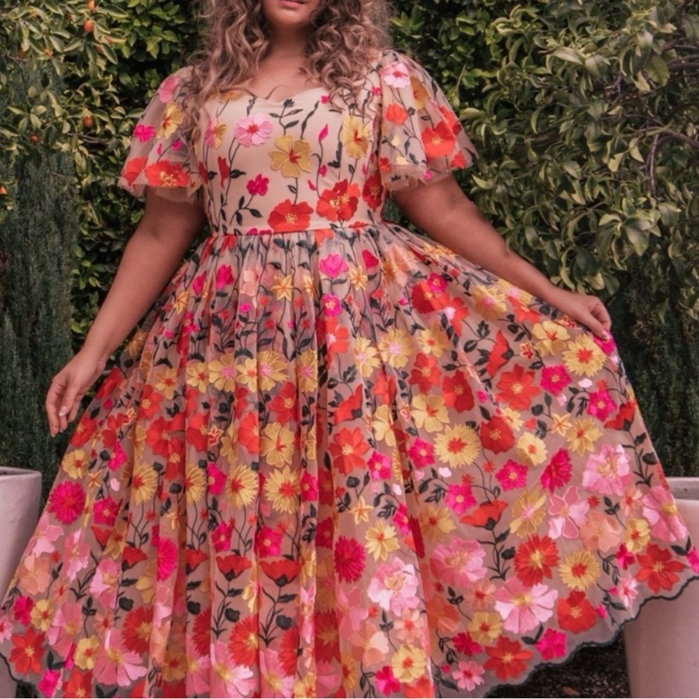 NWT JessaKae Multicolor English Garden Dress